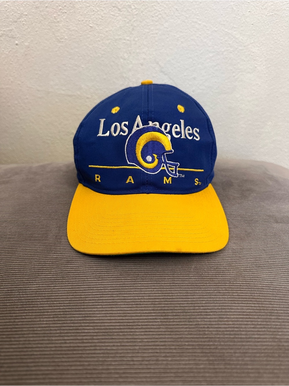 Vintage LA Rams Hat Snapback Blue NFL Team Eastport Football Cap Los Angeles